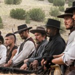 (l to r) Vincent D'Onofrio, Martin Sensmeier, Manuel Garcia-Rulfo, Ethan Hawke, Denzel Washington, Chris Pratt and Byung-hun Lee star in Columbia Pictures' THE MAGNIFICENT SEVEN.